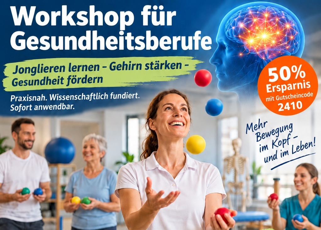 Workshop für Gesundheitsberufe: Jonglieren lernen, Gehirn stärken und Gesundheit fördern